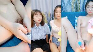 眼镜19甜美萌妹带闺蜜一起双女秀脱光光振动棒磨蹭粉嫩小穴特写抽插低低呻吟娇喘挑逗